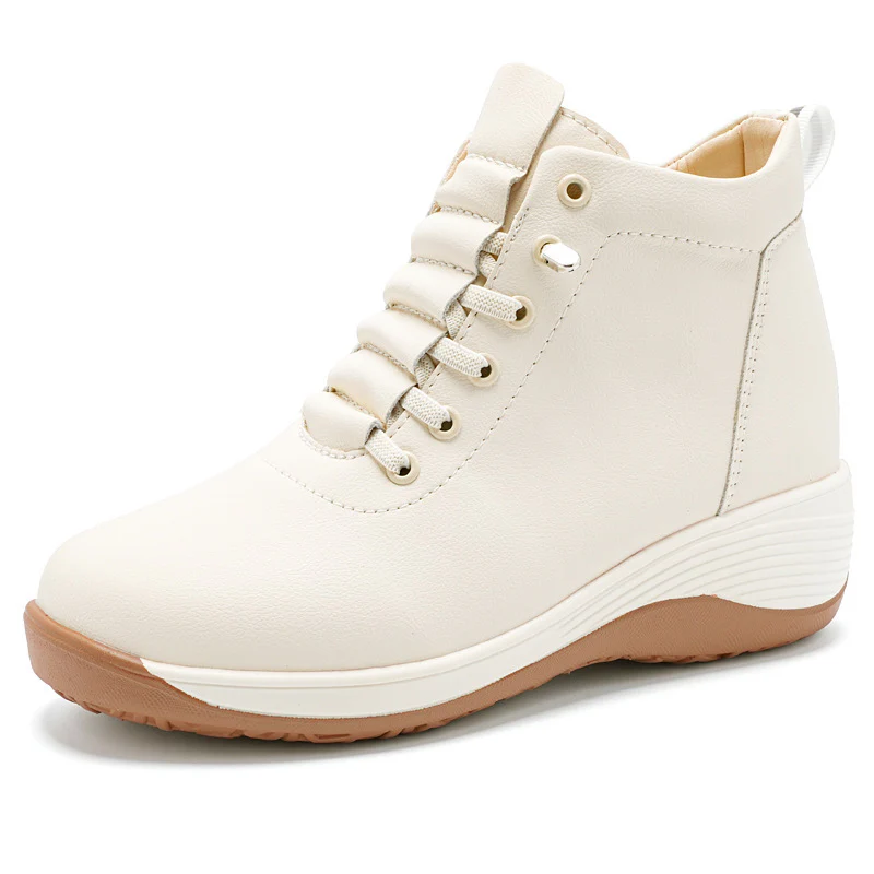 Damen Komfortable High-Top Sneakers mit elastischer Schnürung und dämpfender Sohle Heidi Mode - Image 5