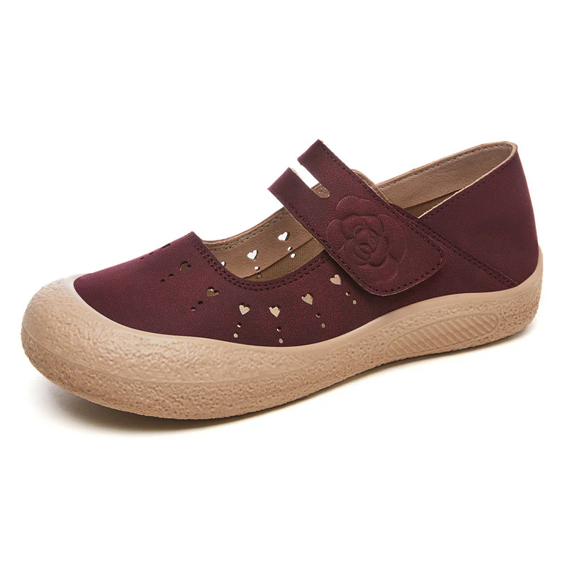 Damen Komfortable Klettschuhe mit Blütenverzierung Heidi Mode - Image 5