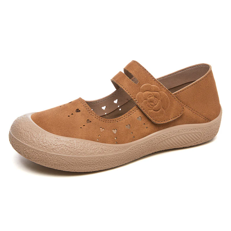 Damen Komfortable Klettschuhe mit Blütenverzierung Heidi Mode - Image 8