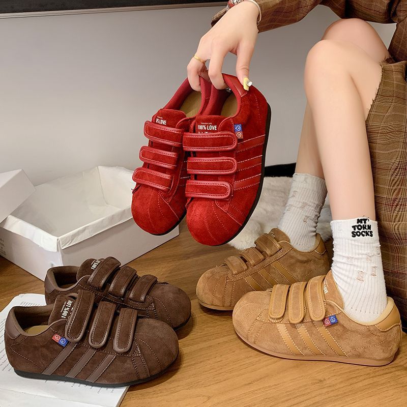 Damen Komfortable Klettverschluss-Schuhe mit weichem Innenfutter Heidi Mode