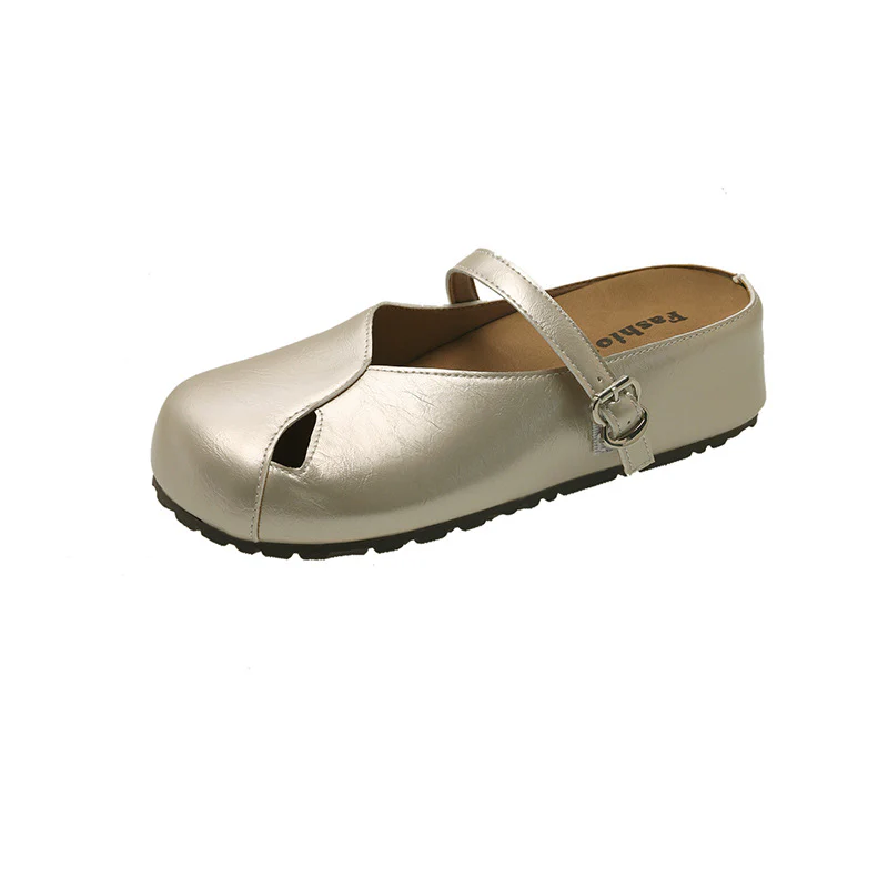 Damen Komfortable Pantoletten mit elegantem Riemen von Heidi Mode - Image 6