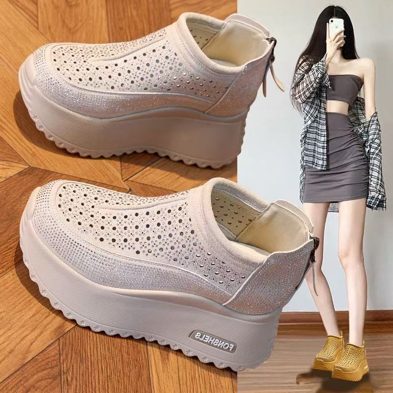 Damen Komfortable Plateau-Sneaker mit atmungsaktivem Obermaterial und modischem Design Heidi Mode - Image 3