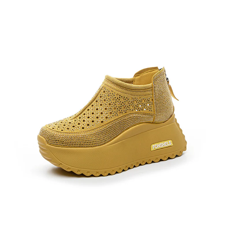 Damen Komfortable Plateau-Sneaker mit atmungsaktivem Obermaterial und modischem Design Heidi Mode - Image 6
