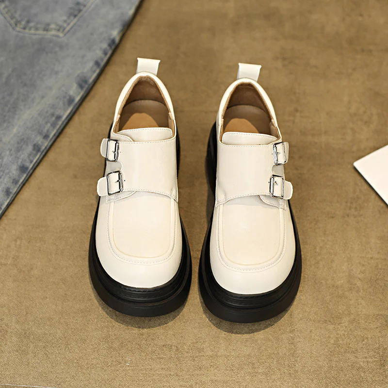 Damen Komfortable Plateauclogs mit verstellbarem Doppelschnallenverschluss Heidi Mode - Image 3