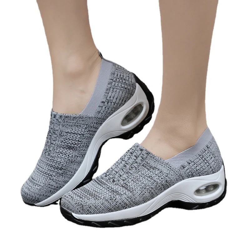 Damen Komfortable Slip-On Freizeitschuhe mit atmungsaktiver Strickoberfläche Heidi Mode - Image 5