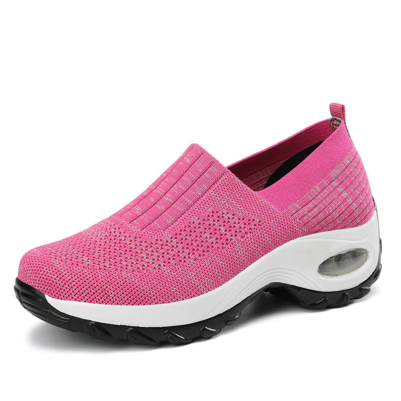 Damen Komfortable Slip-On Freizeitschuhe mit atmungsaktiver Strickoberfläche Heidi Mode - Image 7