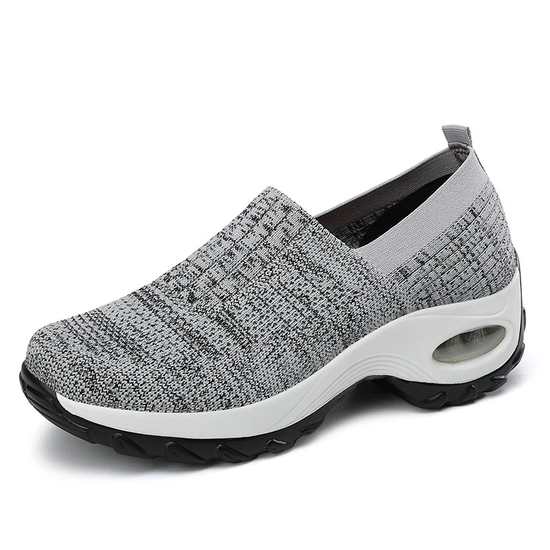 Damen Komfortable Slip-On Freizeitschuhe mit atmungsaktiver Strickoberfläche Heidi Mode - Image 9