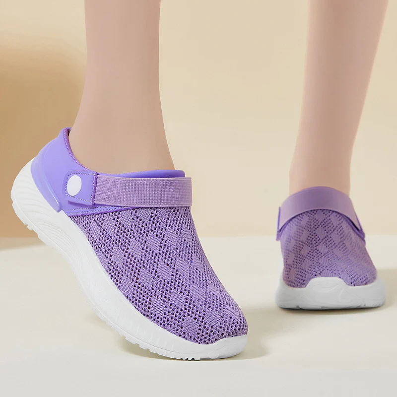 Damen Komfortable Slip-On Freizeitschuhe mit elastischem Knöchelriegel Heidi Mode - Image 3