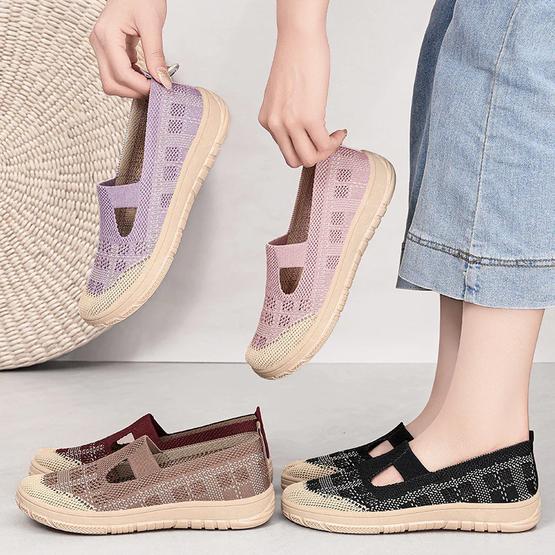 Damen Komfortable Slip-On Freizeitschuhe mit luftdurchlässigem Obermaterial Heidi Mode - Image 3