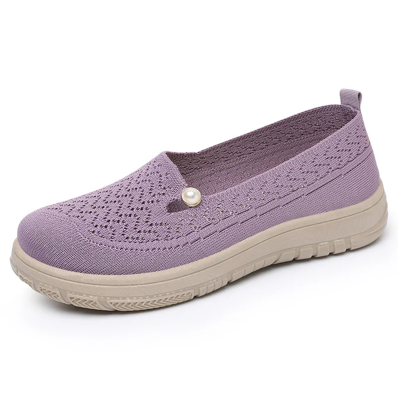 Damen Komfortable Slip-On Freizeitschuhe mit luftdurchlässigem Strickdesign Heidi Mode - Image 4