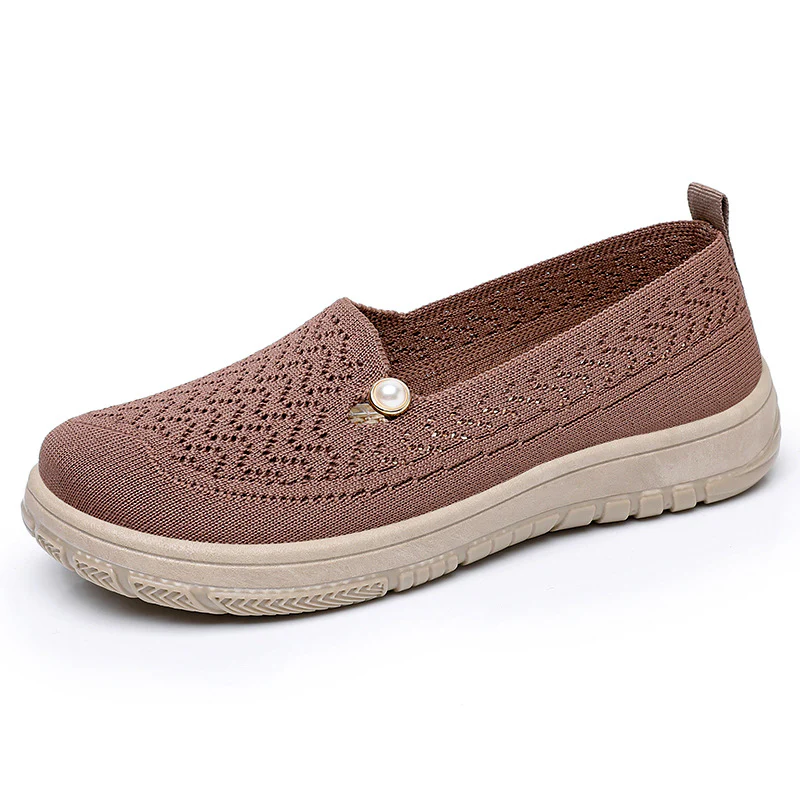 Damen Komfortable Slip-On Freizeitschuhe mit luftdurchlässigem Strickdesign Heidi Mode - Image 7