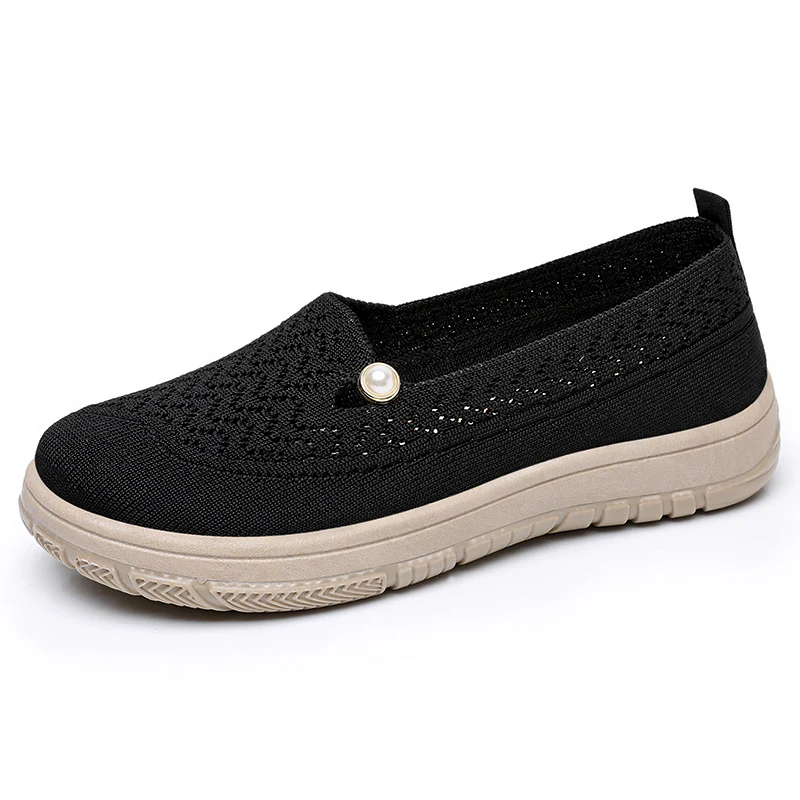Damen Komfortable Slip-On Freizeitschuhe mit luftdurchlässigem Strickdesign Heidi Mode - Image 8