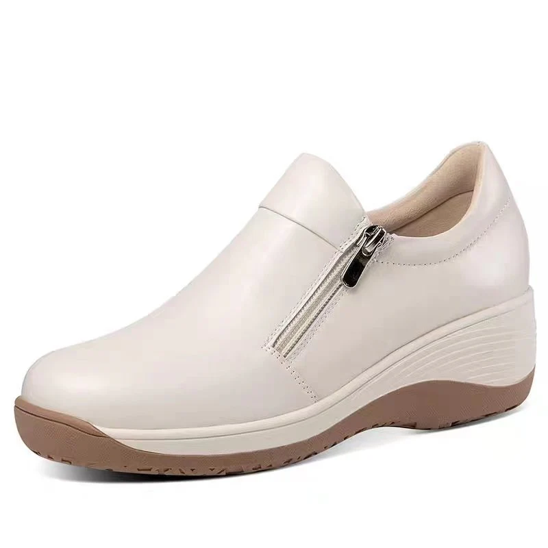 Damen Komfortable Slip-On Schuhe mit modischem Reißverschluss und gedämpfter Sohle Heidi Mode - Image 5
