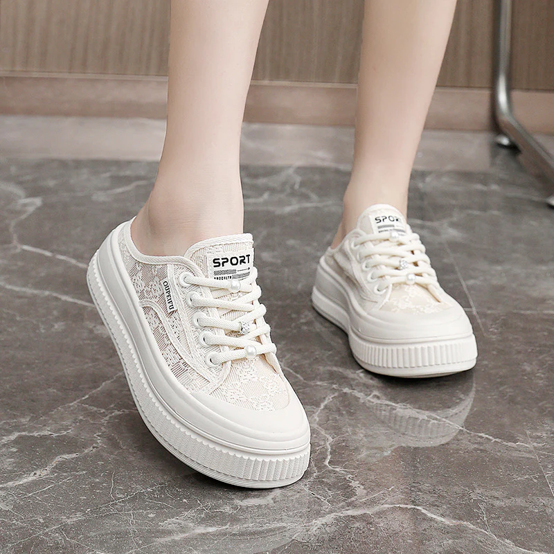 Damen komfortable Slip-On Sneakers mit atmungsaktiver Netzstruktur und dämpfendem Sohlenprofil Heidi Mode - Image 3