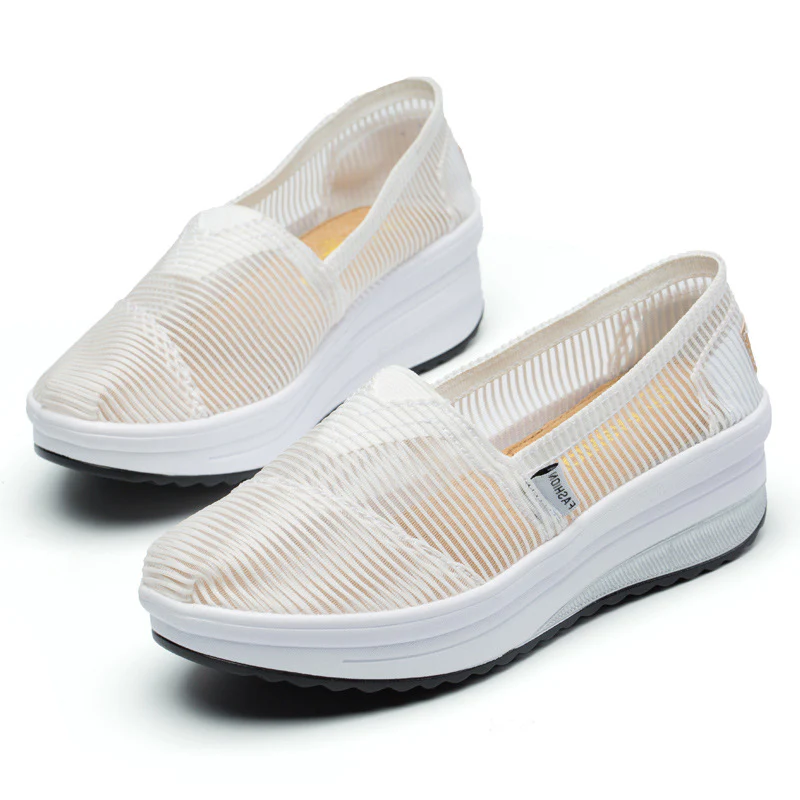 Damen Komfortable Slip-On Sneakers mit atmungsaktiver Oberflächenstruktur Heidi Mode - Image 4
