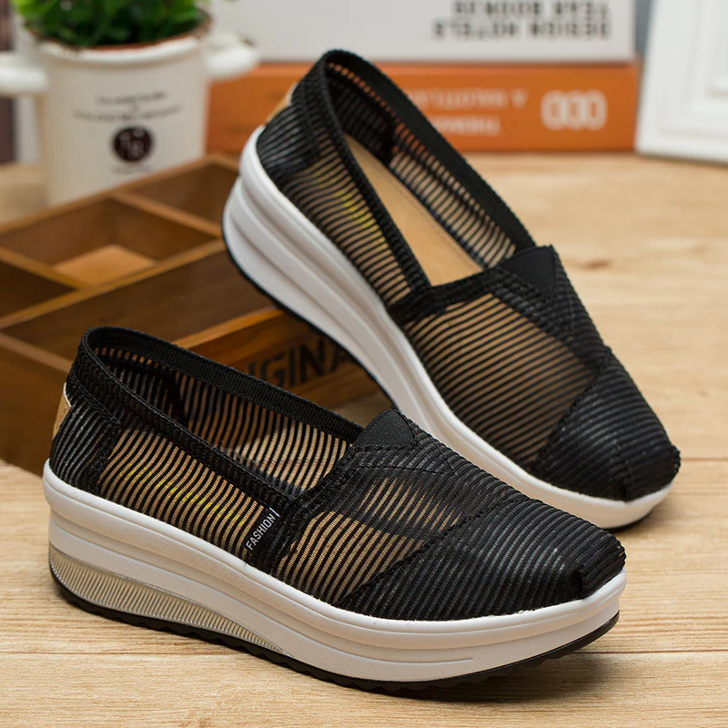 Damen Komfortable Slip-On Sneakers mit atmungsaktiver Oberflächenstruktur Heidi Mode - Image 8
