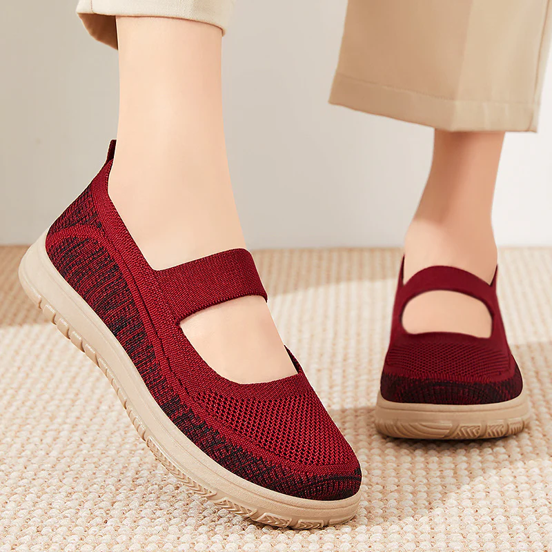 Damen Komfortable Slip-On Sneakers mit elastischem Riemen und atmungsaktivem Obermaterial Heidi Mode - Image 2