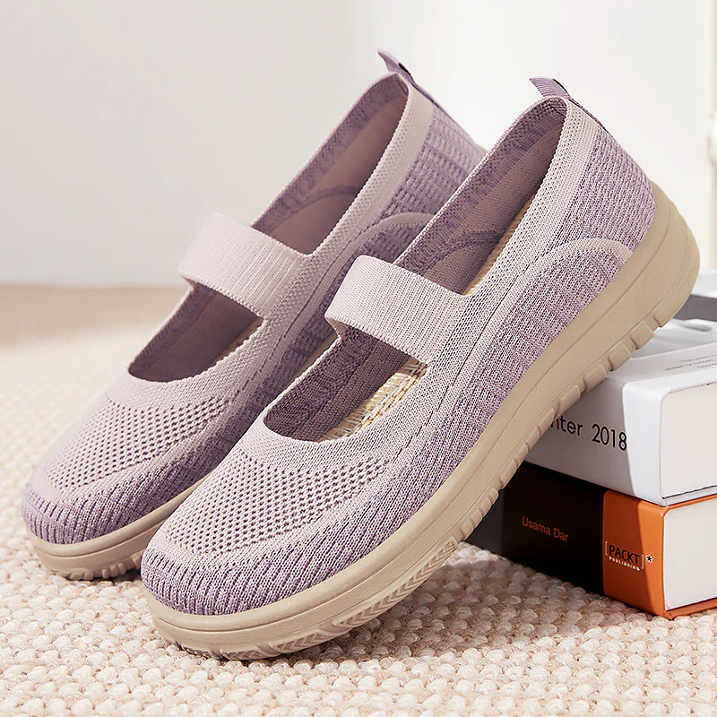 Damen Komfortable Slip-On Sneakers mit elastischem Riemen und atmungsaktivem Obermaterial Heidi Mode - Image 8