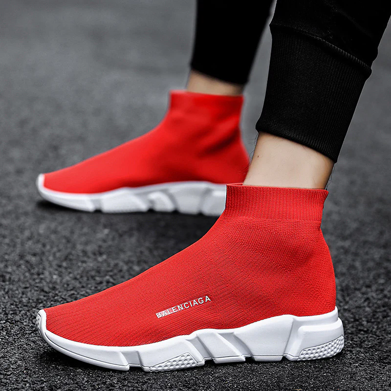 Damen Komfortable Slip-On Sneakers mit hohem Strickdesign Heidi Mode - Image 2
