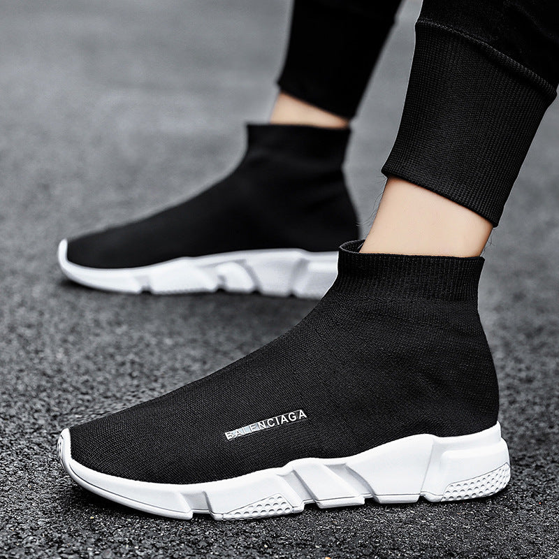 Damen Komfortable Slip-On Sneakers mit hohem Strickdesign Heidi Mode - Image 8