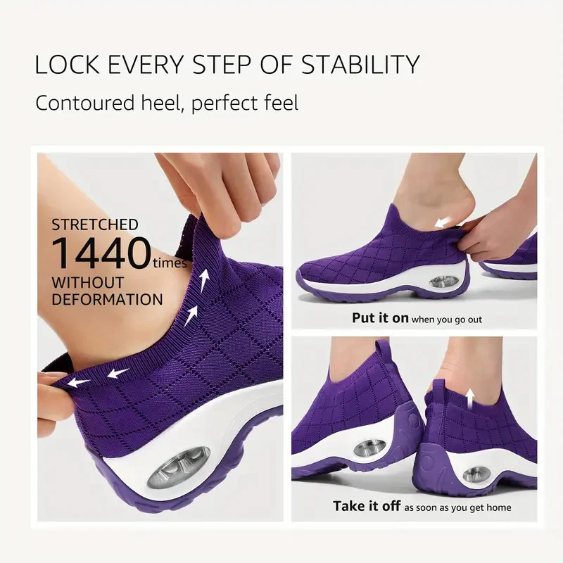 Damen Komfortable Slip-On Sneakers mit innovativer Luftpolstertechnologie Heidi Mode - Image 4