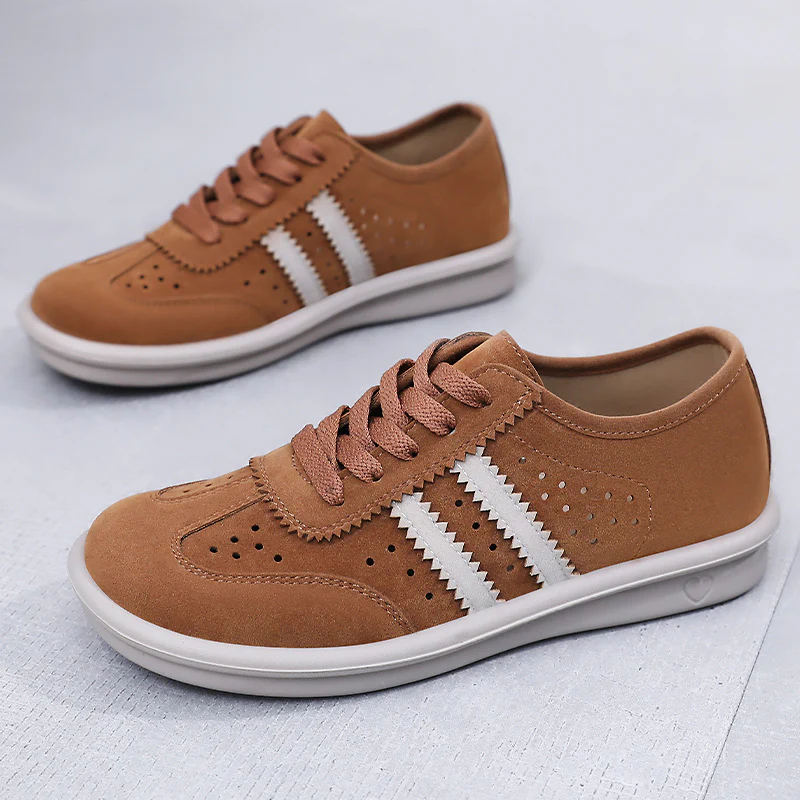 Damen Komfortable Sneaker aus Veloursleder mit atmungsaktiven Eigenschaften Heidi Mode - Image 2
