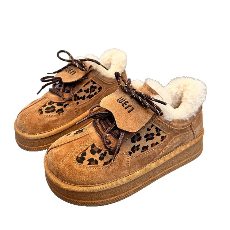Damen Komfortable Sneaker mit kuscheligem Innenfutter und modischem Leopardenmuster Heidi Mode - Image 5