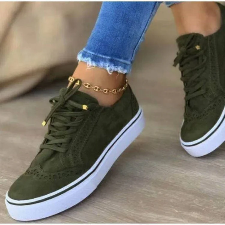 Damen Komfortable Sneaker mit modischem Broguedesign Heidi Mode - Image 10