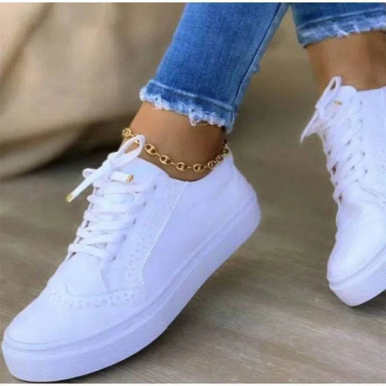 Damen Komfortable Sneaker mit modischem Broguedesign Heidi Mode - Image 4