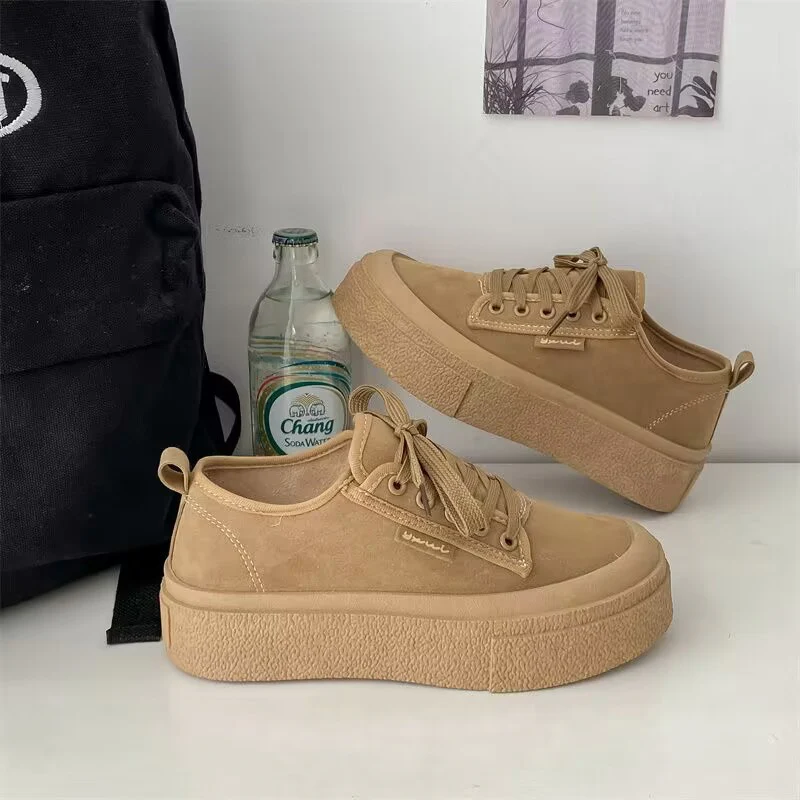 Damen Komfortable Sneakers mit dicker Gummisohle und weichem Wildlederobermaterial Heidi Mode - Image 6