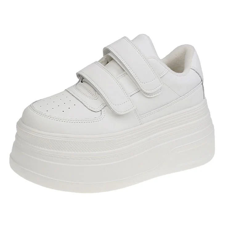 Damen Komfortable Sneakers mit Klettverschluss und trendiger Plateau-Sohle Heidi Mode - Image 5