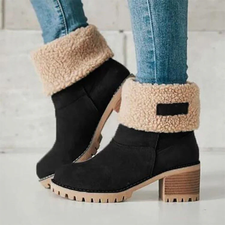 Damen Komfortable Stiefeletten mit kuscheligem Kunstfellrand und moderner Sohle Heidi Mode - Image 6