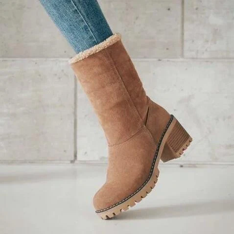 Damen Komfortable Stiefeletten mit kuscheligem Kunstfellrand und moderner Sohle Heidi Mode - Image 8