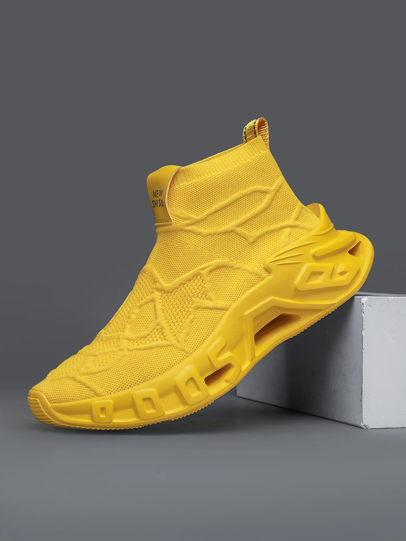 Damen Komfortable Strick-Sneaker mit hohem Schaft und flexiblem Design Heidi Mode - Image 7