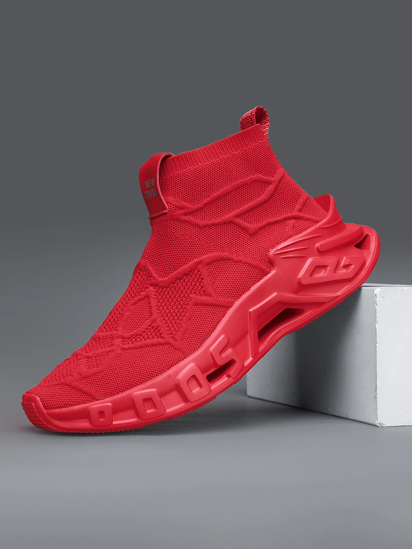 Damen Komfortable Strick-Sneaker mit hohem Schaft und flexiblem Design Heidi Mode - Image 8