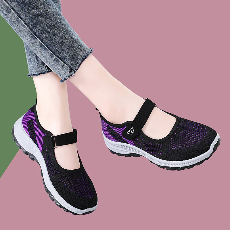 Damen Komfortable und atmungsaktive Sportschuhe mit Klettverschluss Heidi Mode - Image 6