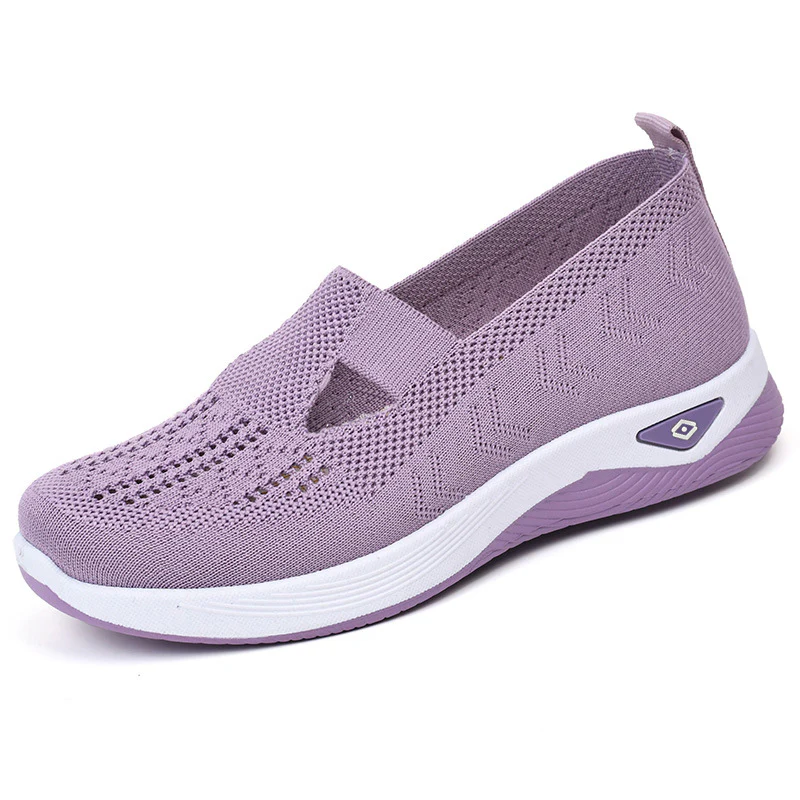 Damen Komfortable und luftige Slip-On Sneakers mit Strickoberfläche Heidi Mode - Image 11