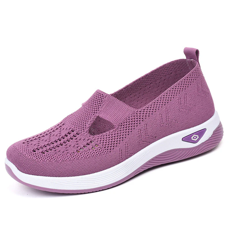 Damen Komfortable und luftige Slip-On Sneakers mit Strickoberfläche Heidi Mode - Image 6