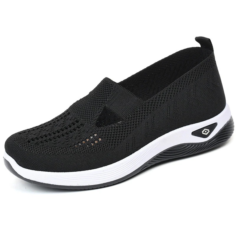 Damen Komfortable und luftige Slip-On Sneakers mit Strickoberfläche Heidi Mode - Image 7