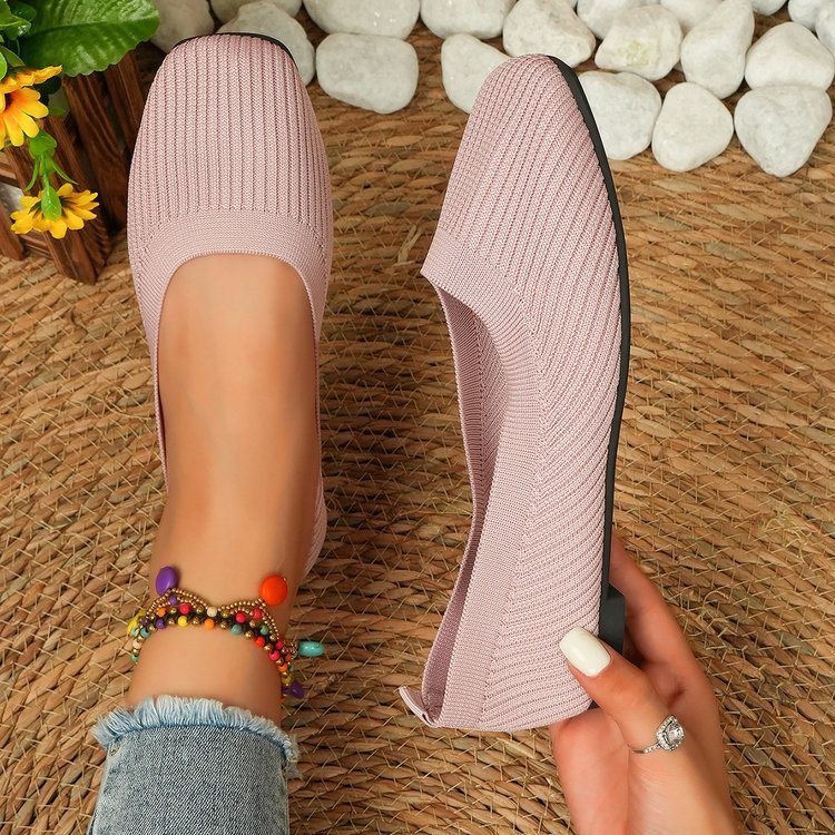 Damen Komfortable und Modische Ballerinas mit Strukturiertem Obermaterial Heidi-Mode - Image 2