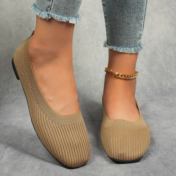 Damen Komfortable und Modische Ballerinas mit Strukturiertem Obermaterial Heidi-Mode - Image 3