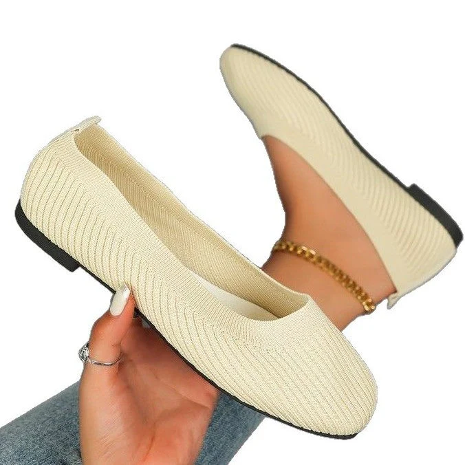 Damen Komfortable und Modische Ballerinas mit Strukturiertem Obermaterial Heidi-Mode - Image 5