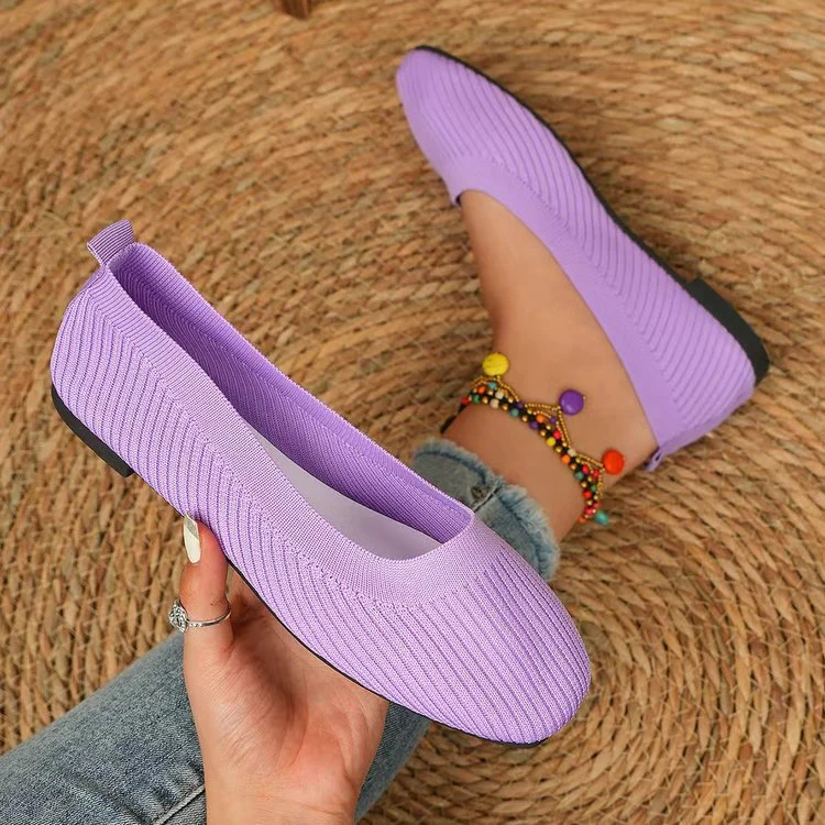 Damen Komfortable und Modische Ballerinas mit Strukturiertem Obermaterial Heidi-Mode - Image 7