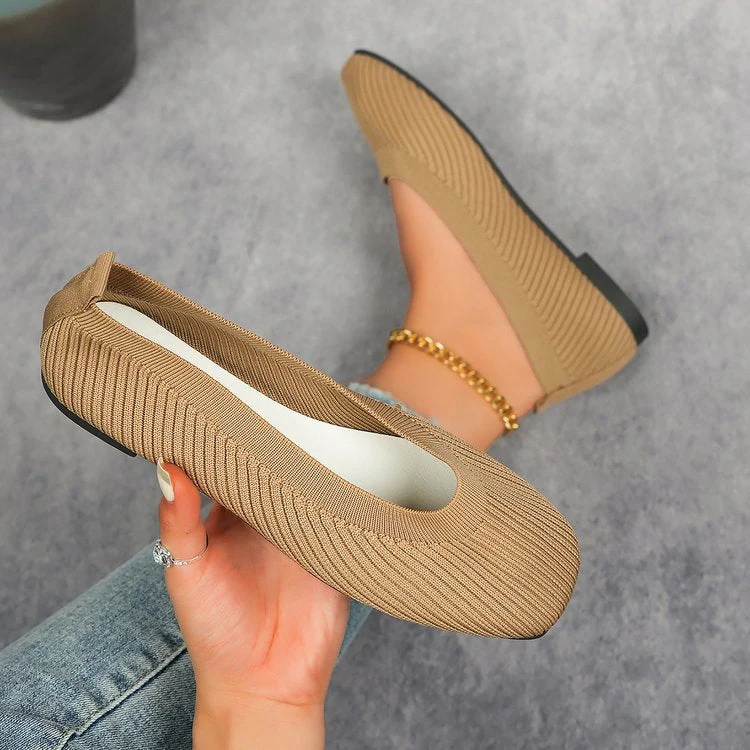 Damen Komfortable und Modische Ballerinas mit Strukturiertem Obermaterial Heidi-Mode - Image 8