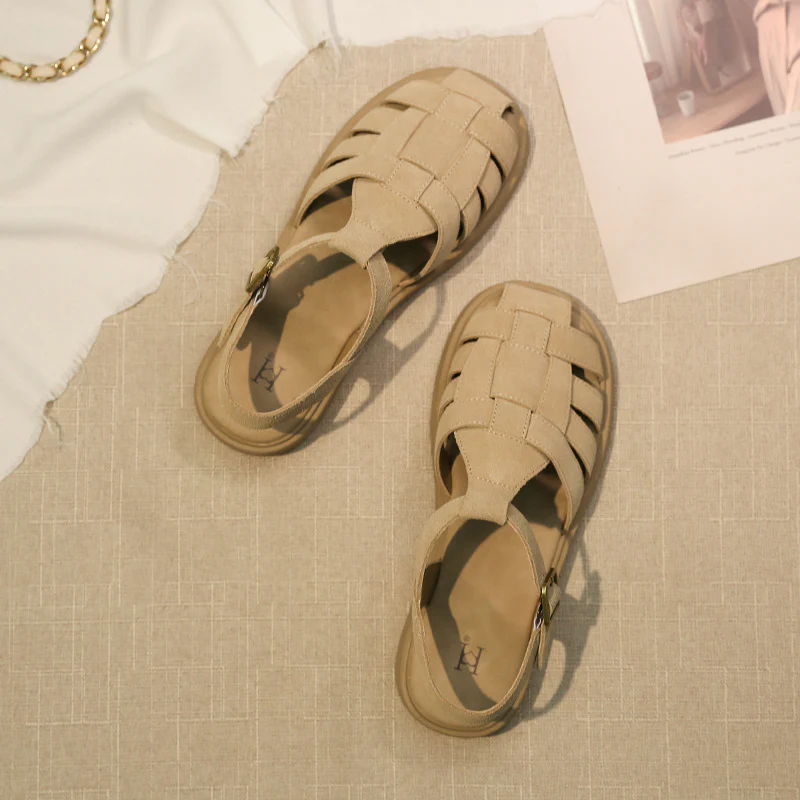 Damen Komfortable und modische Riemchensandalen mit geflochtenem Design Heidi Mode - Image 7