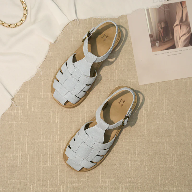 Damen Komfortable und modische Riemchensandalen mit geflochtenem Design Heidi Mode - Image 8