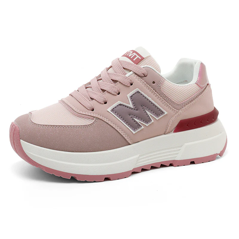 Damen Komfortable und modische Sneaker mit dicker Laufsohle Heidi Mode