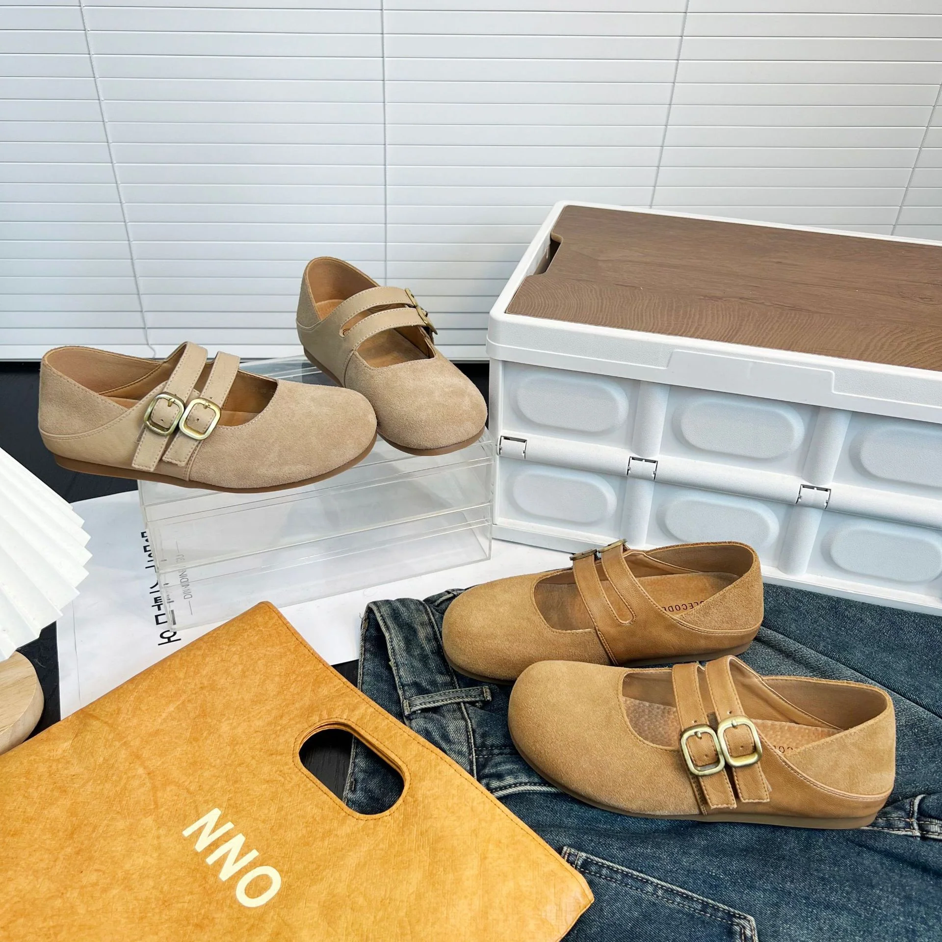 Damen Komfortable und stilvolle Ballerinas mit dekorativen Schnallen Heidi Mode - Image 3