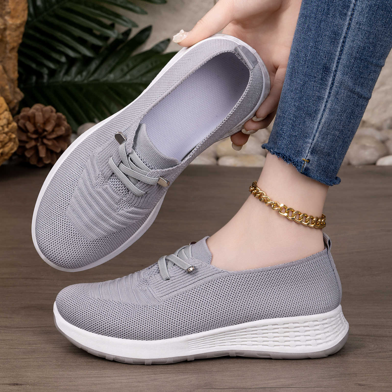 Damen Komfortable und stylische Sneaker mit elastischem Obermaterial Heidi Mode - Image 2