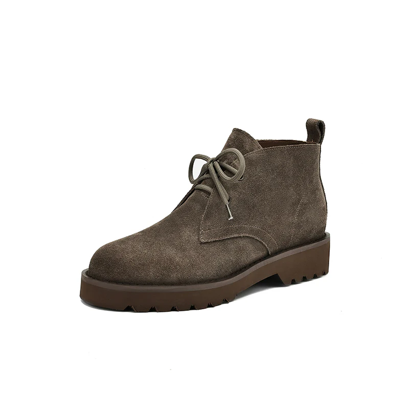 Damen Komfortable Wildleder Stiefeletten mit innovativen Schnürdetails Heidi Mode - Image 5